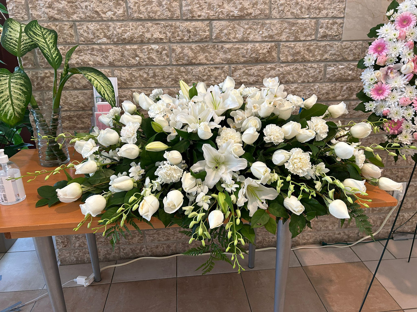 Casket floral arrangement