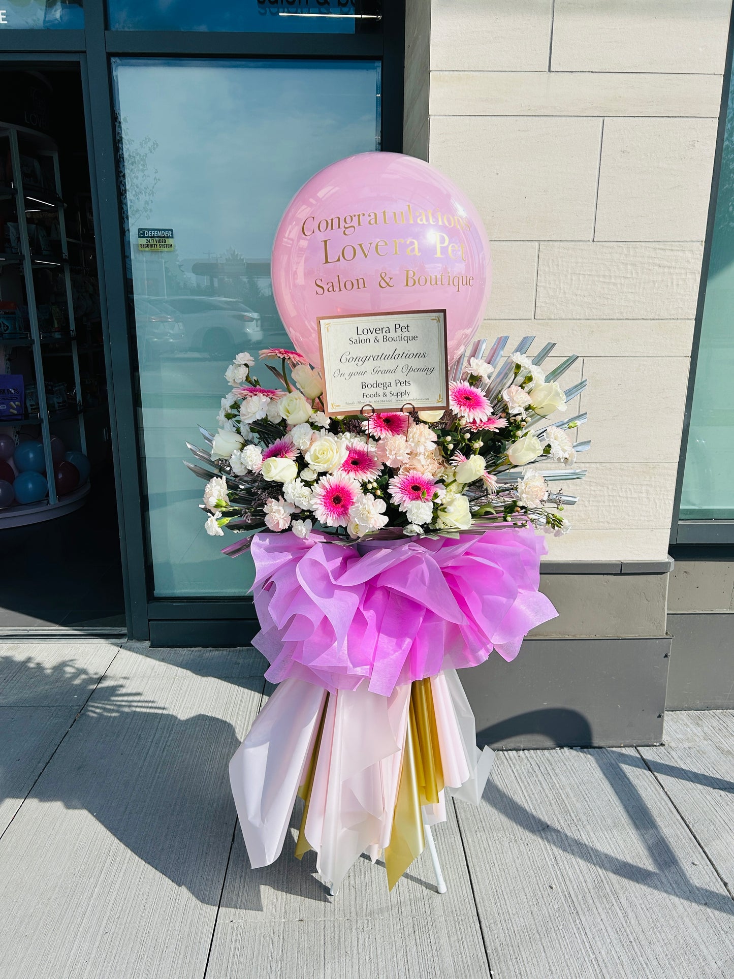 Balloon Grand Opening Flower Arrangement - Deluxe