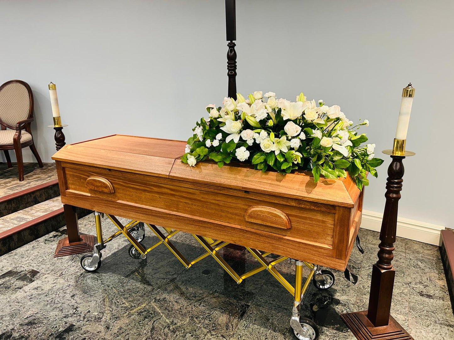 Casket floral arrangement