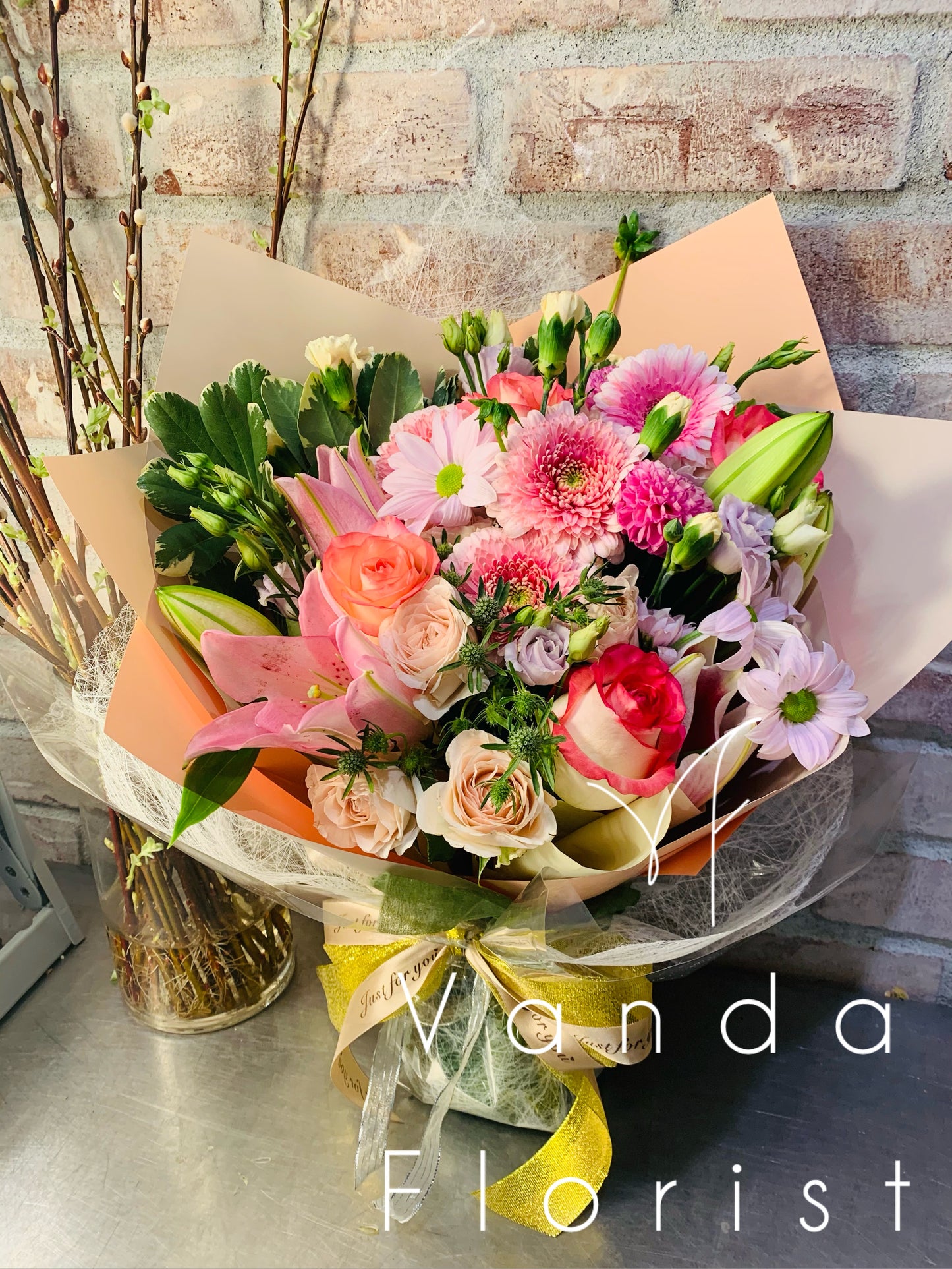 Seasonal Assorted standing bouquet