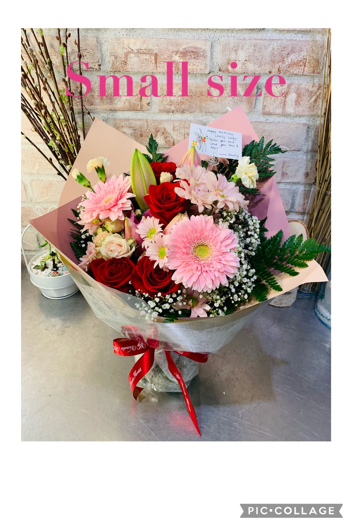 Seasonal Assorted standing bouquet