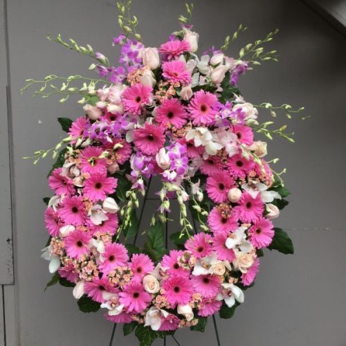 Funeral Wreath with Crown Top