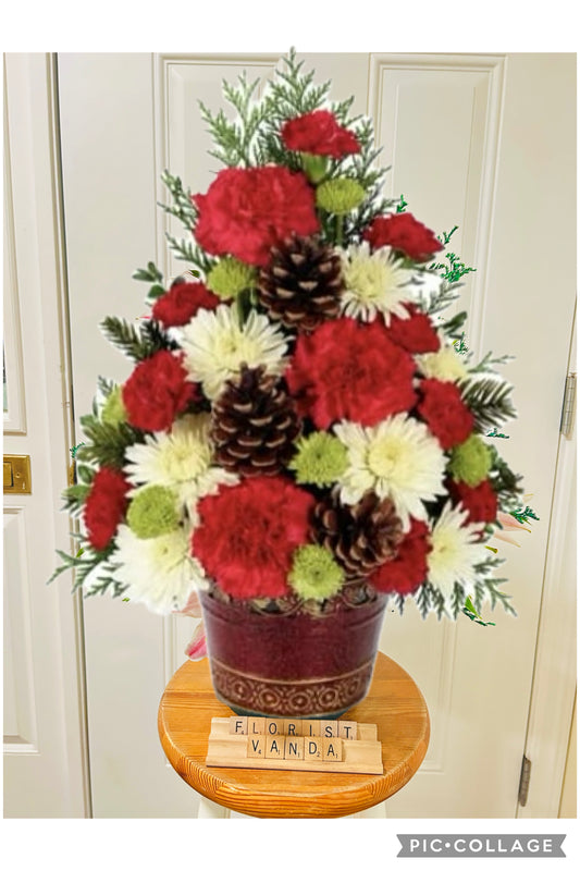 Floral Christmas Tree