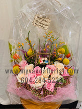 Load image into Gallery viewer, Floral Basket with Lover’s Swing
